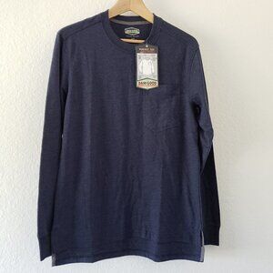 NWT - Dam Good Supply Co Blue Long Sleeve Pocket Tee - Size Small